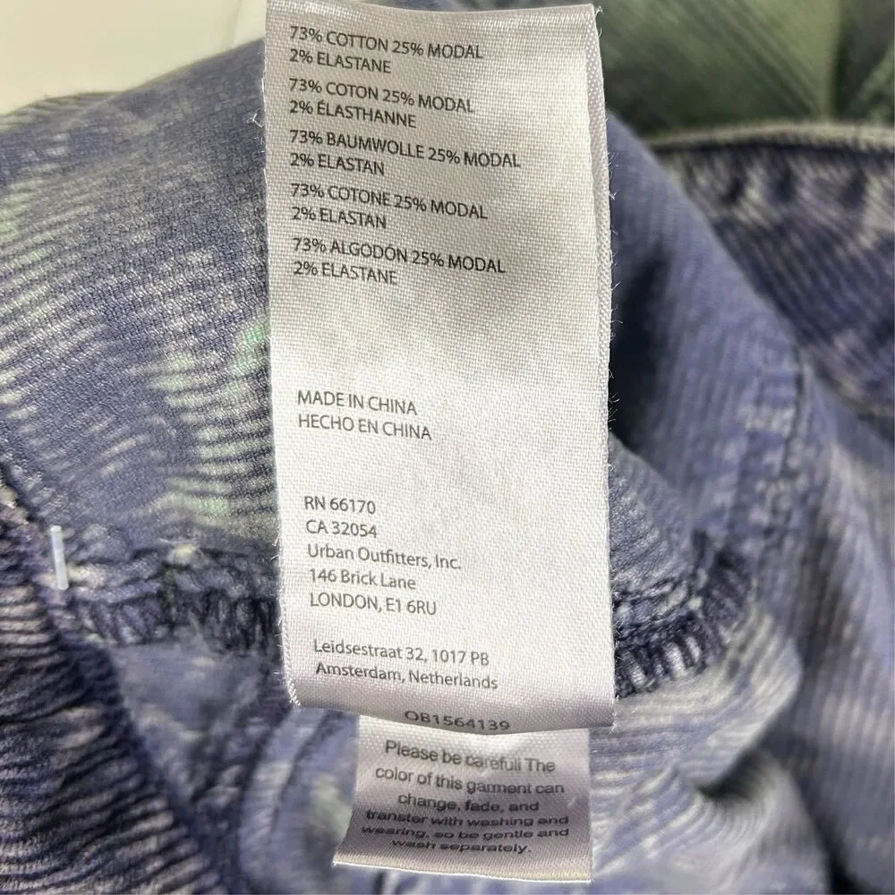 NWT Pilcro Anthropologie The Wanderer Corduroy Cargo Pants Light Green Casual 32 - Picture 16 of 16